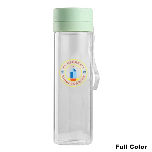 20/27 oz Clear Sports Plastic Water Bottle With Tea Strainer