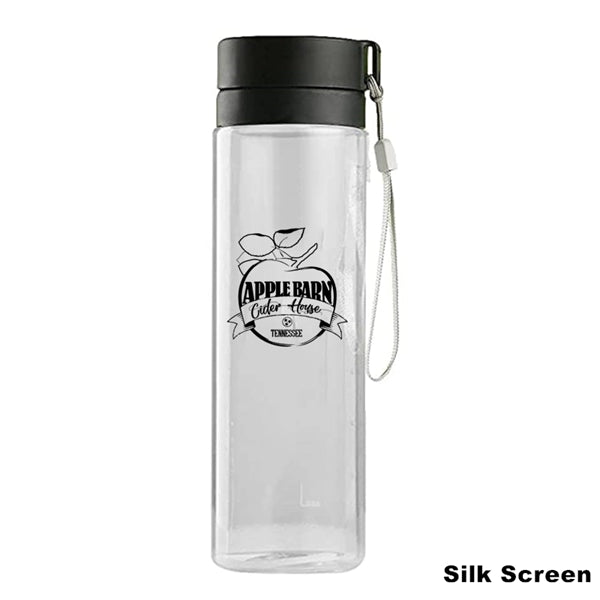 20/27 oz Clear Sports Plastic Water Bottle With Tea Strainer