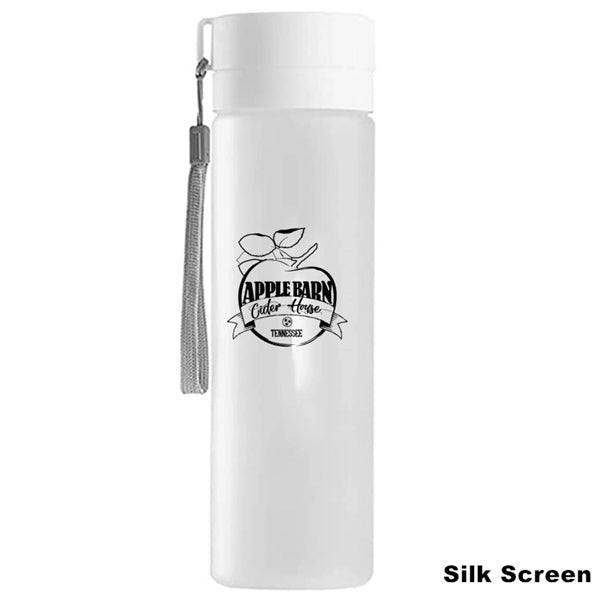 20/27 oz Clear Sports Plastic Water Bottle With Tea Strainer