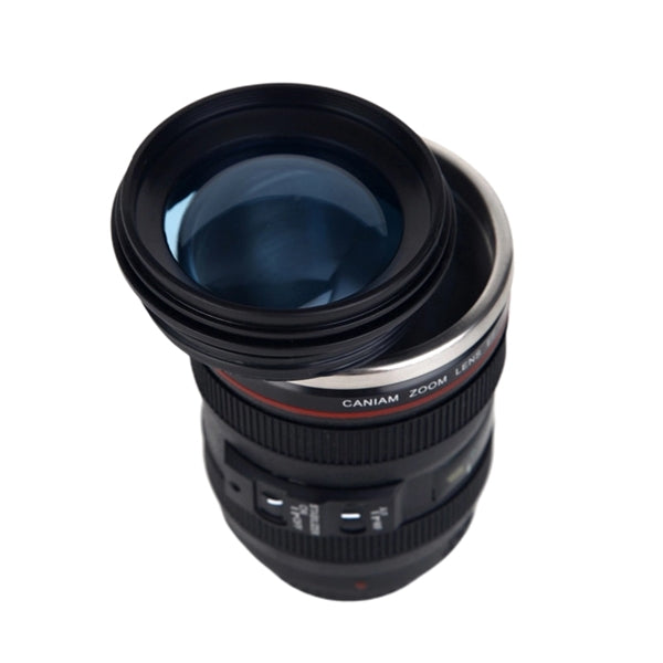 13.5 oz Camera Lens Coffee Mug Tumbler with Transparent Lid