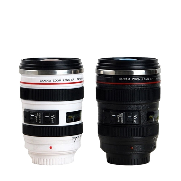 13.5 oz Camera Lens Coffee Mug Tumbler with Transparent Lid