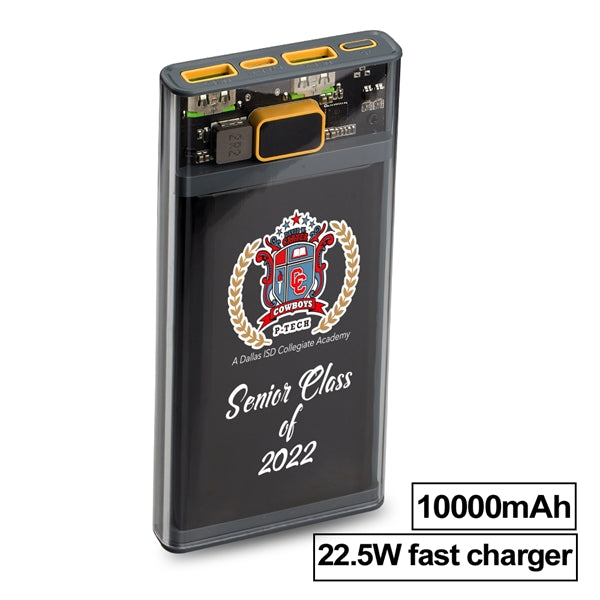 Nauvoo Transparent QuickCharge Power Bank