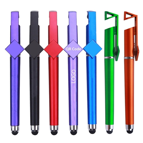 QR Code Touch Screen Pen With Phone Stand