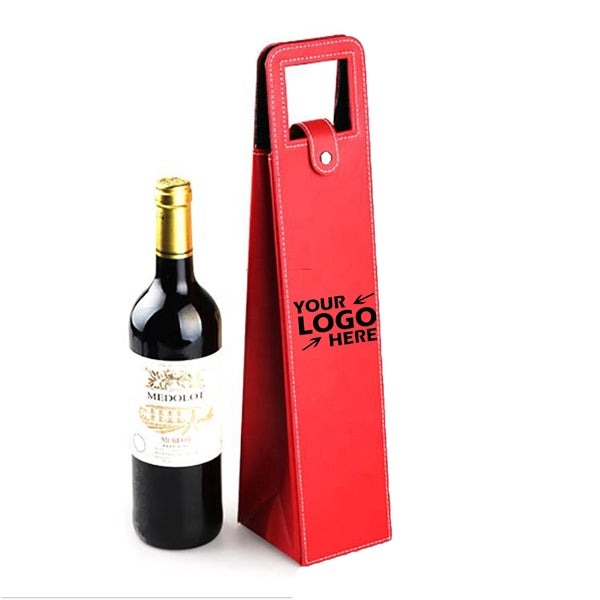 Single Leather Wine Bag