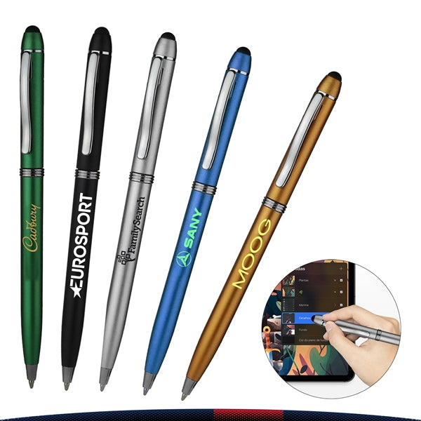 Moll Twist Action Plastic Stylus Pens