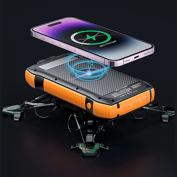 33500mAh Solar Power Bank With Wireless Charging