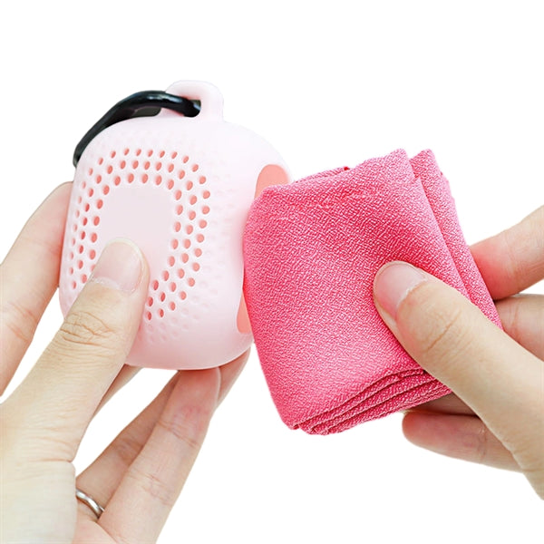 Microfiber Cooling Towel with Silicone Case - Mini Size