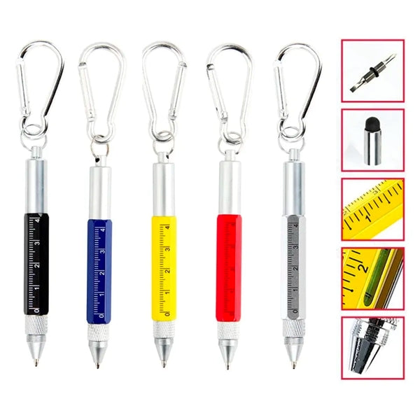 6 in1 Multifunction Screwdriver Ruler Stylus Ballpoint Pen