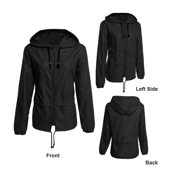 Women's Lightweight Hooded Raincoat
