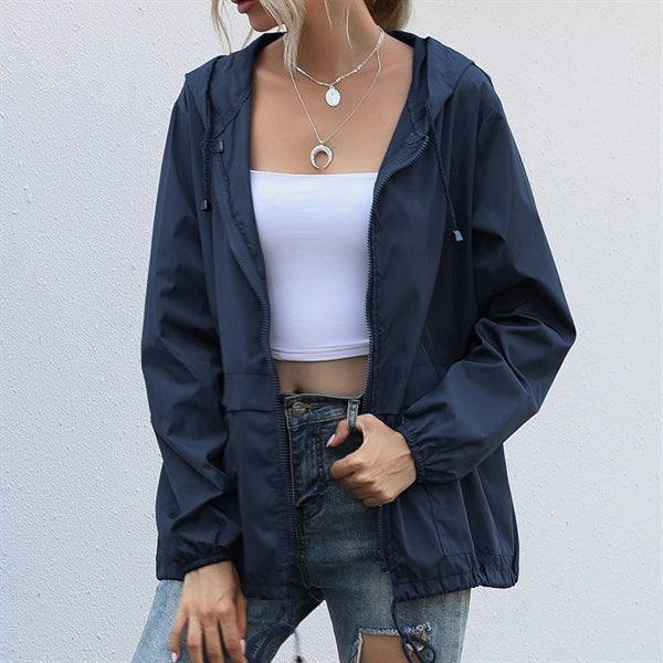 Women's Lightweight Hooded Raincoat