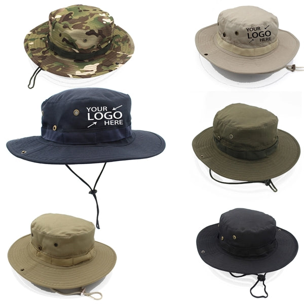 Foldable Adjustable Rope Button Fisherman Bucket Hat