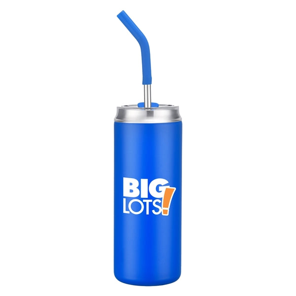 20 oz Stainless Steel Tumbler with Silicone Straw