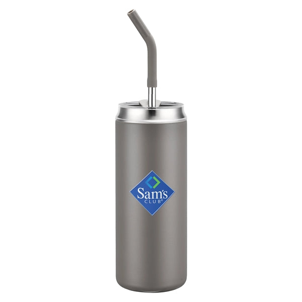 20 oz Stainless Steel Tumbler with Silicone Straw