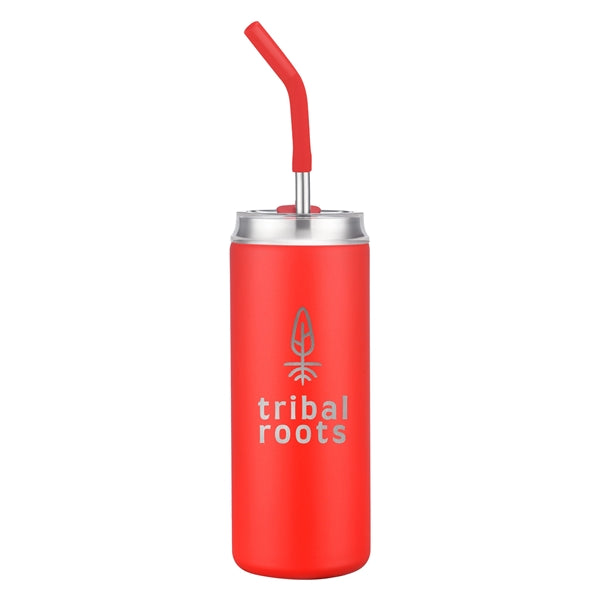 20 oz Stainless Steel Tumbler with Silicone Straw