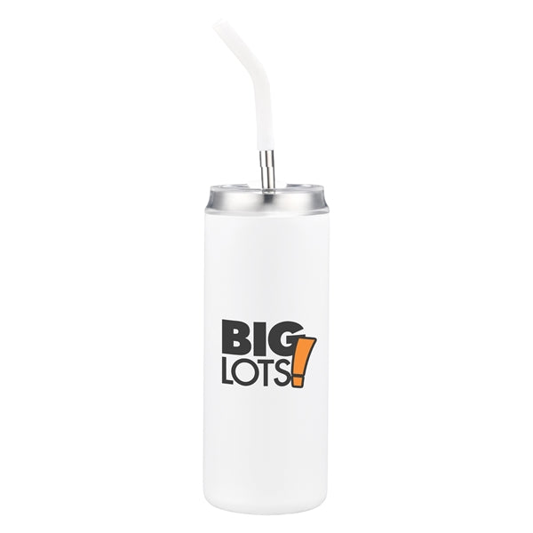 20 oz Stainless Steel Tumbler with Silicone Straw