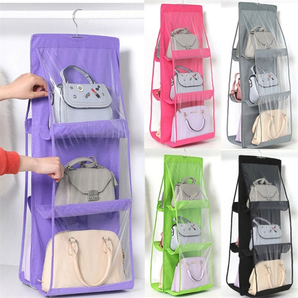 6 Pockets Transparent Dustproof Storage Bag