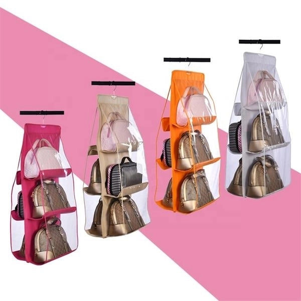 6 Pockets Transparent Dustproof Storage Bag