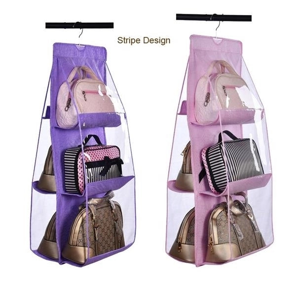 6 Pockets Transparent Dustproof Storage Bag