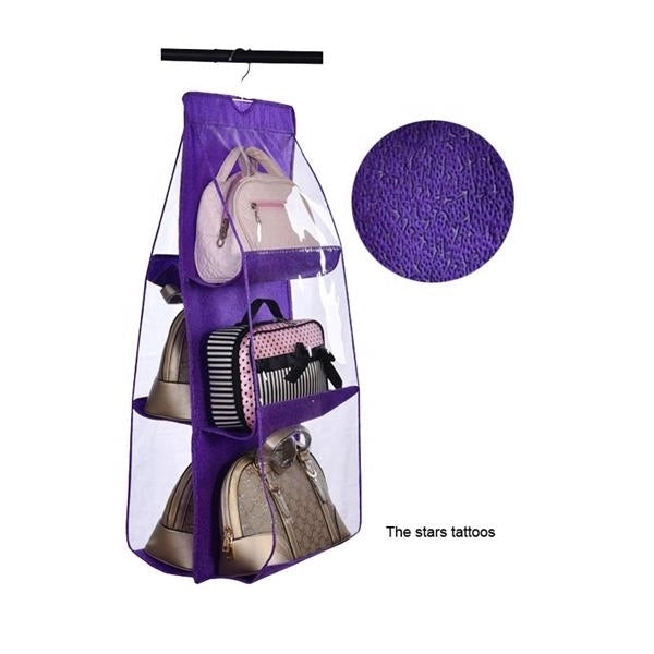 6 Pockets Transparent Dustproof Storage Bag