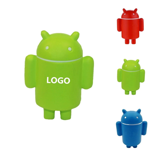 4" Tall Android Robot Stress Reliever Ball