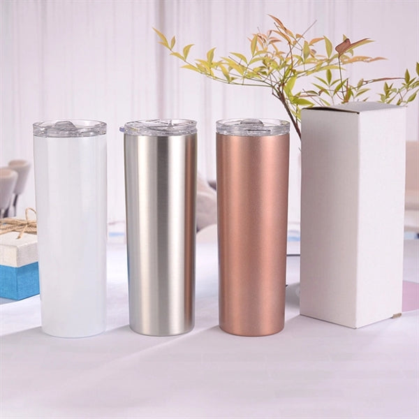 20oz Skinny Double Wall Vacuum Insulated Tumbler With Lid