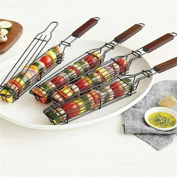 Outdoor Grill Basket For Grilling Vegetable Meat