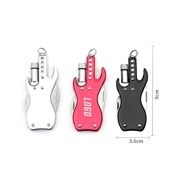 Guitar Shape Knife With Flashlight And Opener