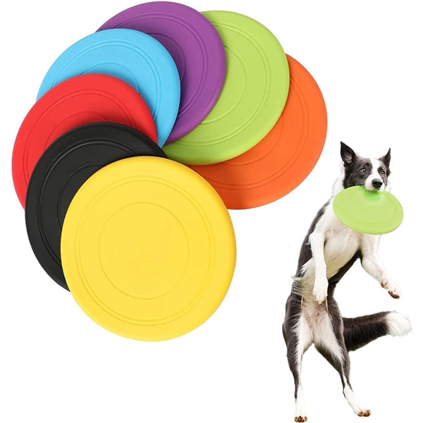 7 Inch Silicone Pet Flying Discs Disk Flyer