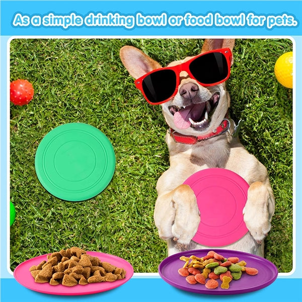 7 Inch Silicone Pet Flying Discs Disk Flyer