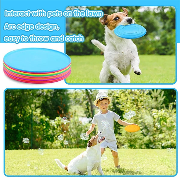 7 Inch Silicone Pet Flying Discs Disk Flyer