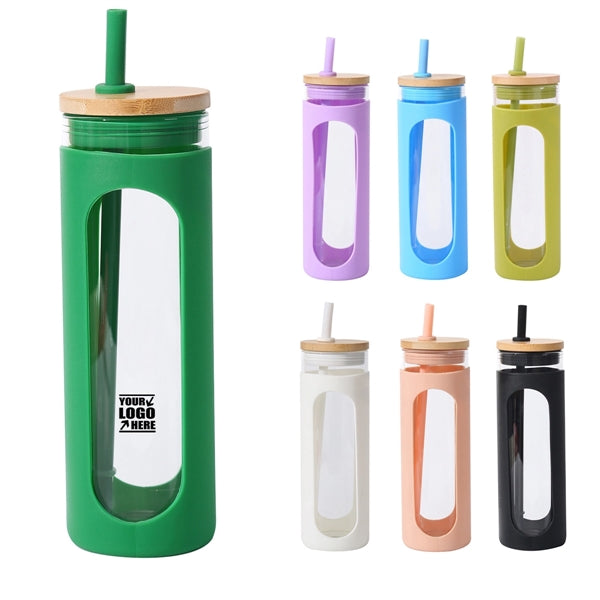20oz Straw Lid Glass Water Tumble