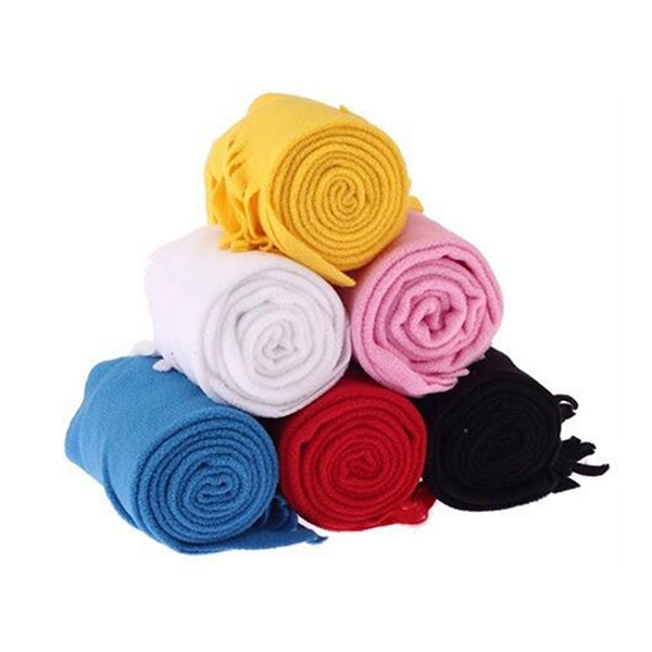 Winter Tassel Long Fleece Scarf