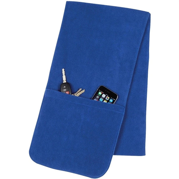 Winter Long Fleece Scarf With Pocket