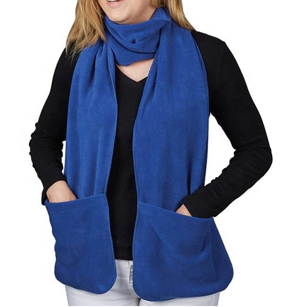 Winter Long Fleece Scarf With Pocket