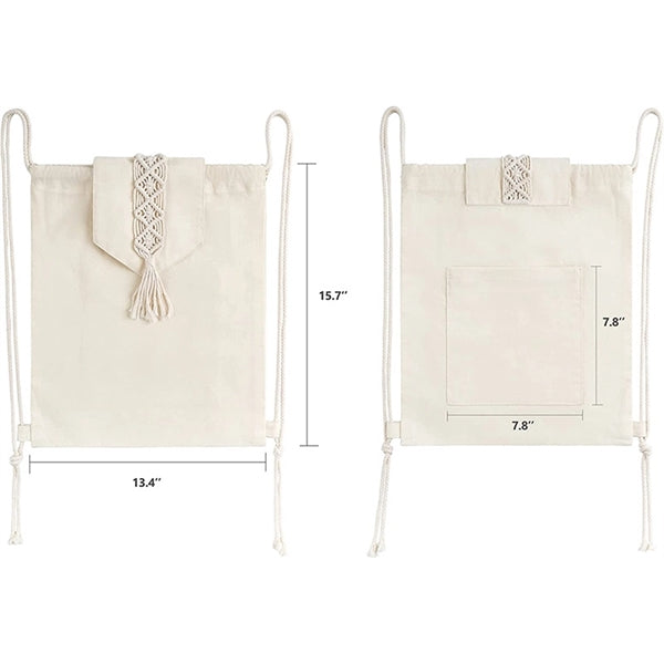 Canvas Drawstring Backpack