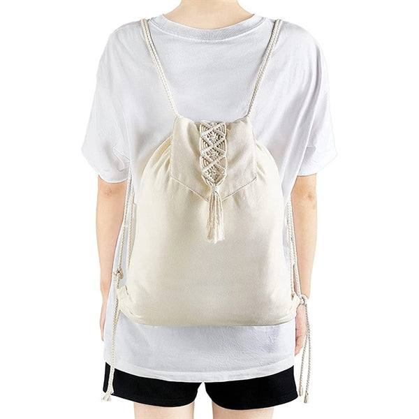 Canvas Drawstring Backpack
