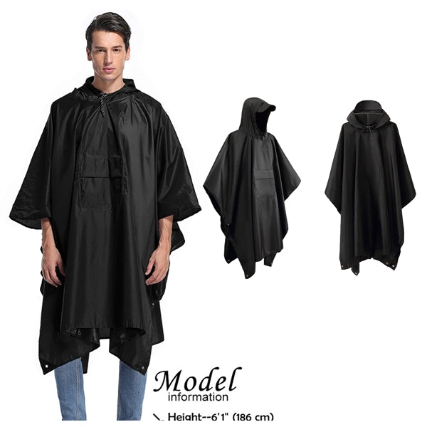 Rain Poncho, Raincoat Jacket For Unisex With Closure Bag