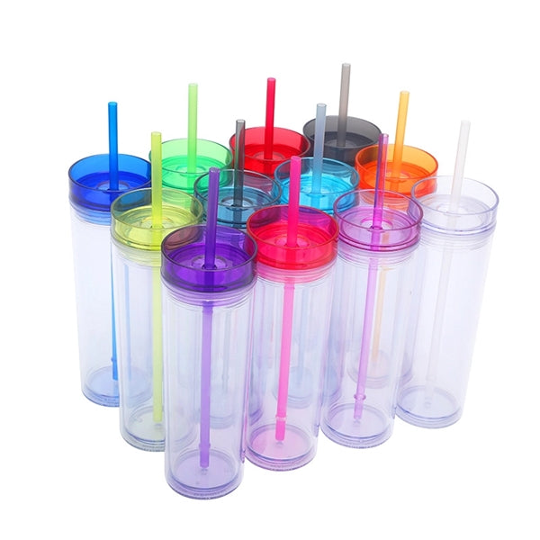 16oz Double Wall Clear Plastic Tumblers
