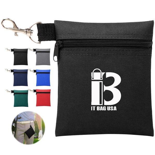 Zipper Golf Tee/Ball Pouch Bag