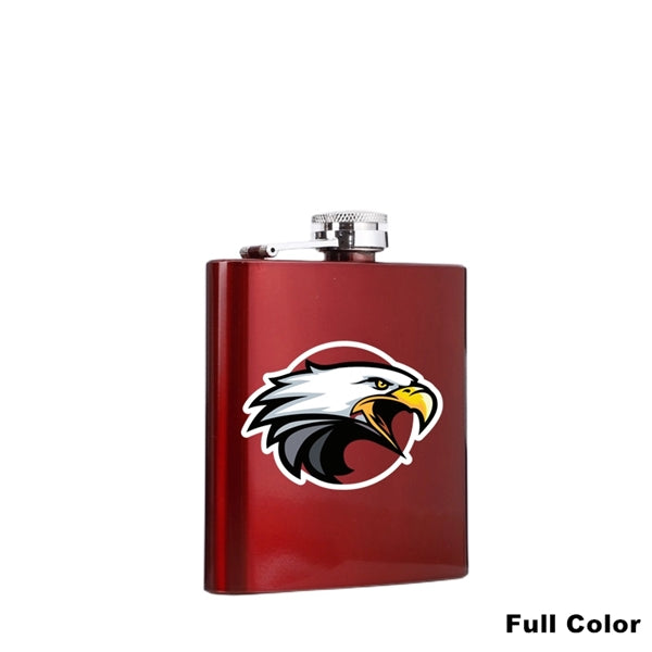6 oz Hip Whisky Flask Stainless Steel Various Colours