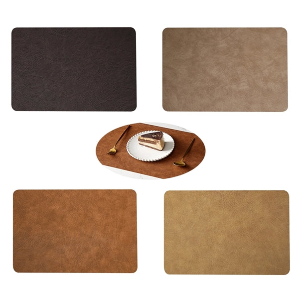 Faux Leather Placemats Waterproof Stain Resistant Table Mats