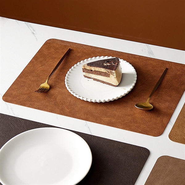 Faux Leather Placemats Waterproof Stain Resistant Table Mats