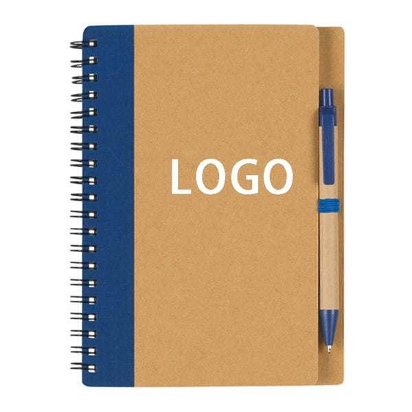 Eco-Friendly Spiral Notebook with Pen
