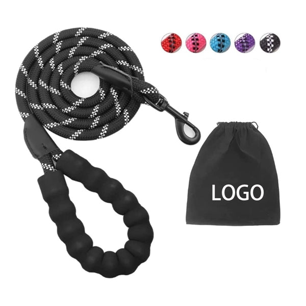 Soft Padded Handle Nylon Dog Leash Reflective Rope