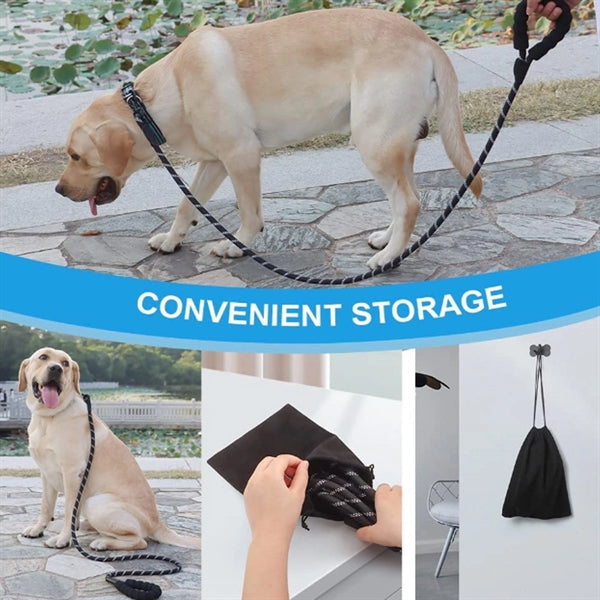 Soft Padded Handle Nylon Dog Leash Reflective Rope