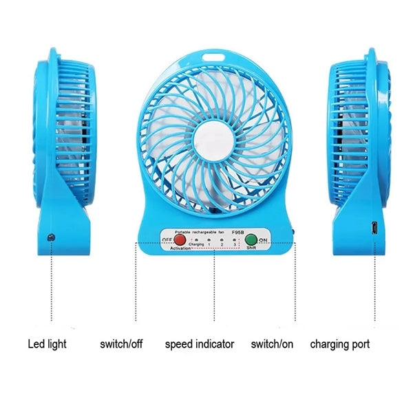 USB Rechargeable Desktop Fan