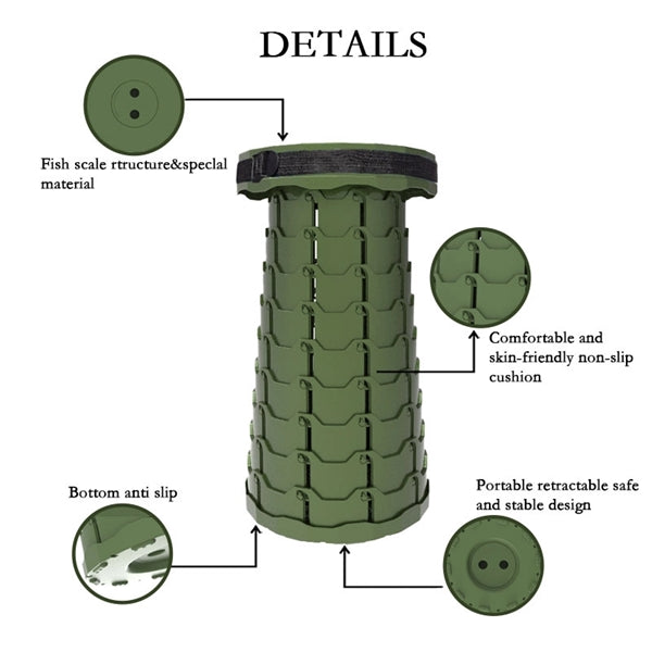Portable Telescopic Folding Stool