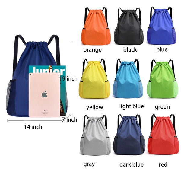 Large Capacity Mesh Panel Drawstring Backpack