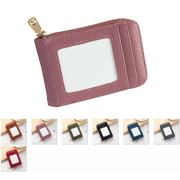 PU Leather Wallet With ID Window And 10 Card Slots For Women