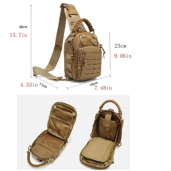 Tactical Molle Sling Bag Backpack Shoulder Chest Pack
